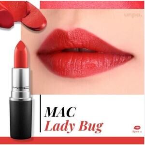 MAC Lipstick Lustre Shade Lady Bug Full Size 510 Glam Goth Wimsigoth Sexy NWT